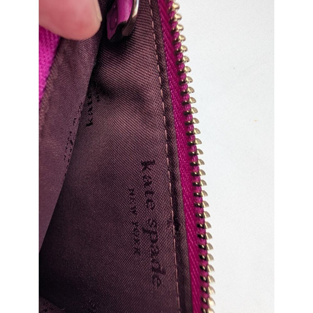 kate spade magenta Pink Zip Devin Cardcase Wristlet wallet ID Window NWOT - Picture 4 of 5